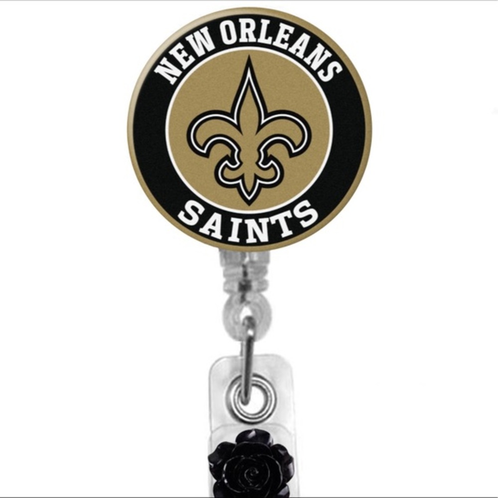 2 New Orleans Saints Retractable Badge Holders